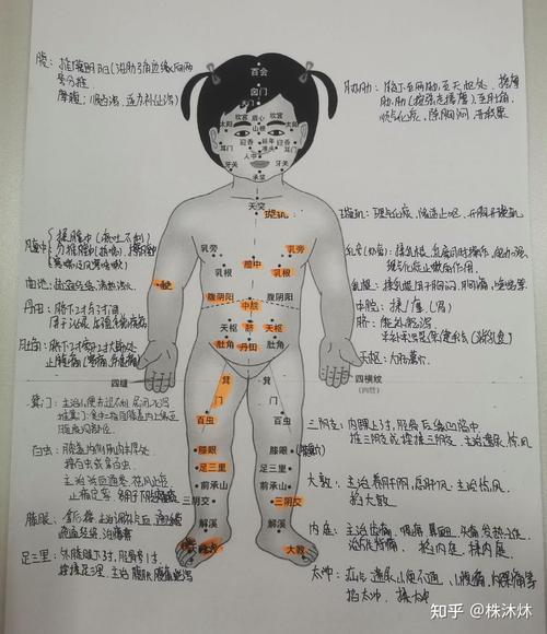 小儿推拿穴位功效图表