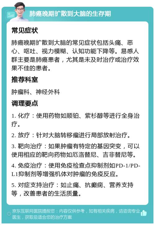 肺癌晚期脑转移脑梗症状
