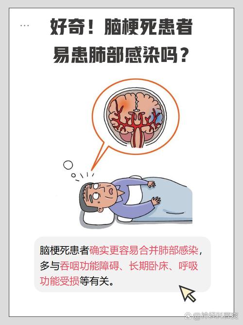 脑梗肺感染 下午发烧