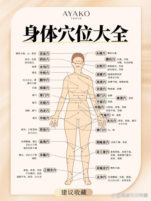 全身按摩推拿穴位方法