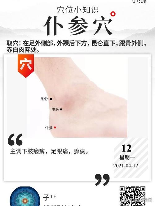 人体穴位 仆参 申脉