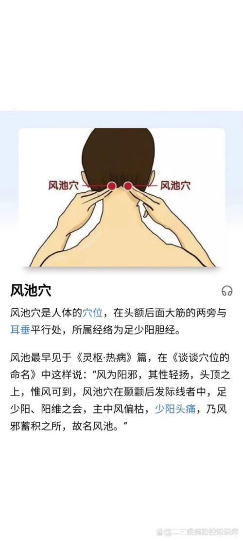 穴位风池穴位疼呀回事