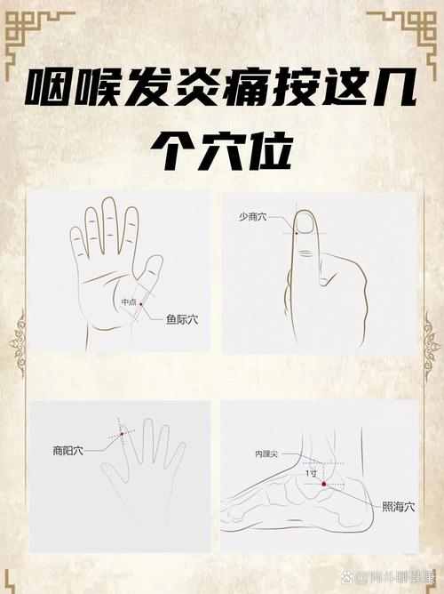 嗓子疼按摩哪个穴位图