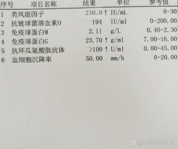 风湿关节疼风湿因子高
