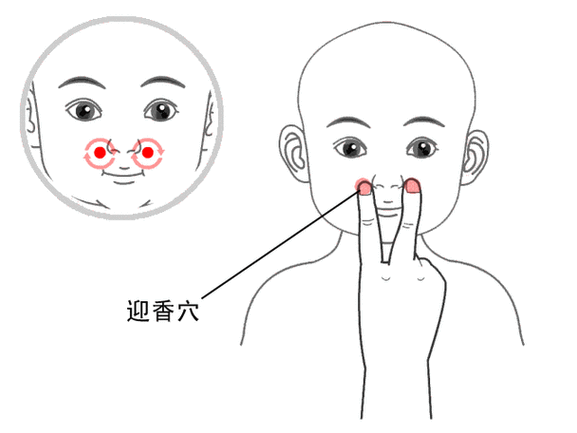 宝宝感冒鼻塞按摩穴位
