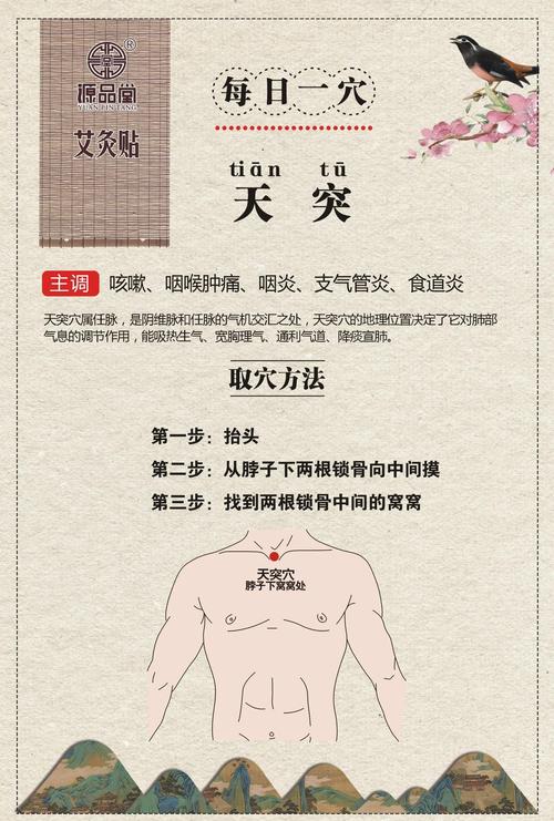 嗓子有痰艾灸哪个穴位