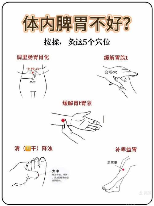 慢性胃炎穴位按摩图