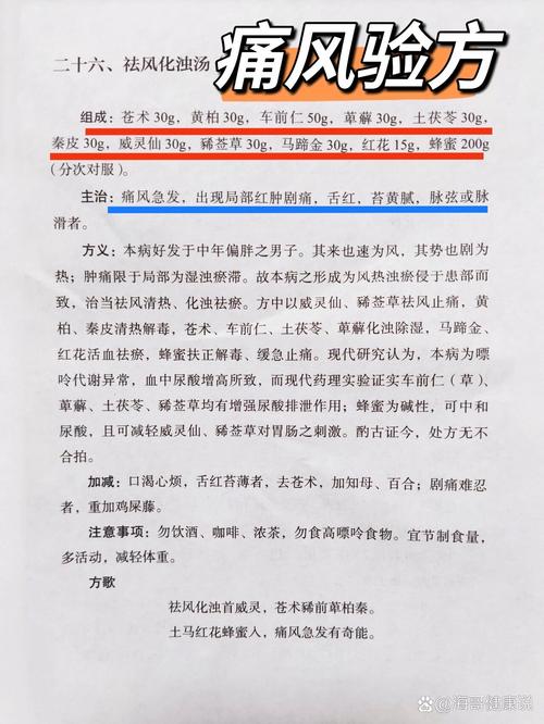 治疔风湿病的中药配方