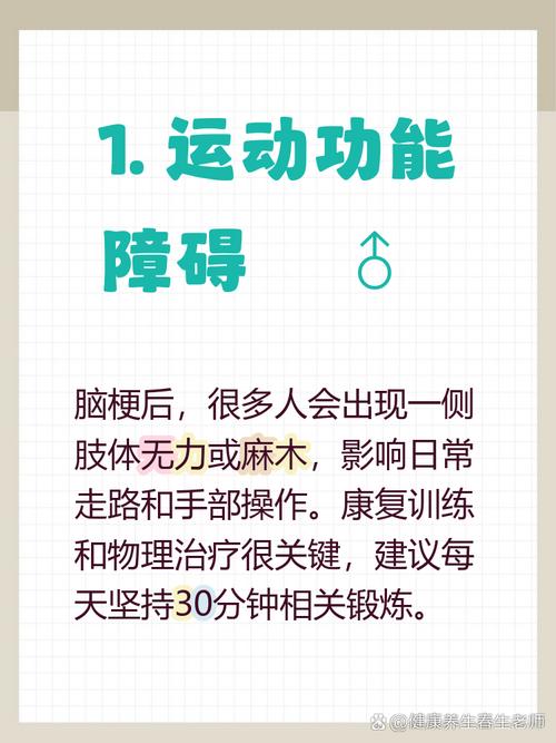 脑梗患者有什么后遗症