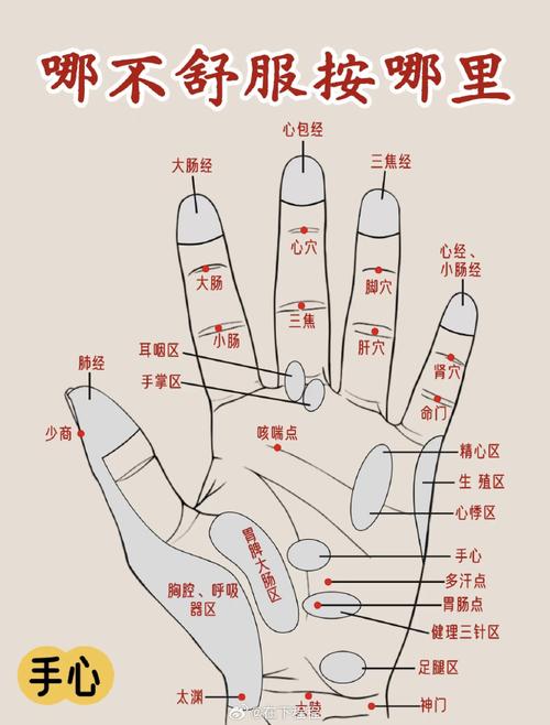 手臂手掌艾灸穴位图