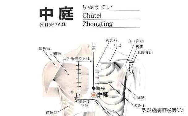中庭穴位起泡什么病