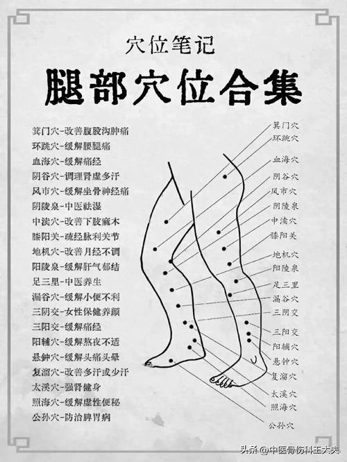 按穴位治疗大腿经痛