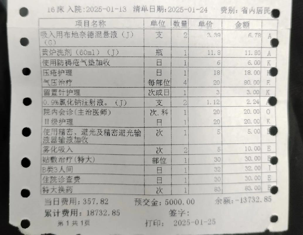 类风湿住院需要多少钱