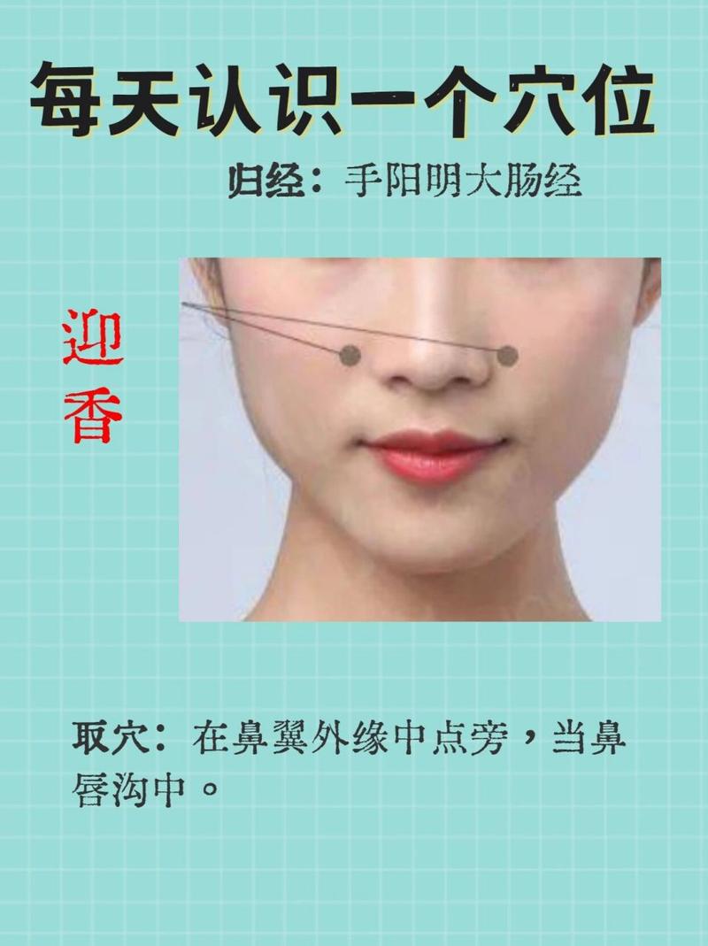 按摩迎香穴位的视频