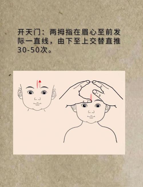 小儿推拿穴位头部图