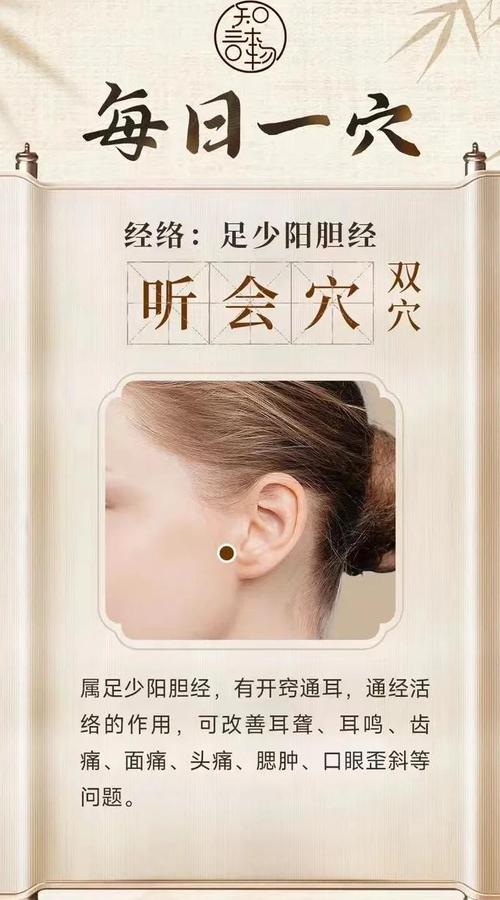 人体穴位行间 听会